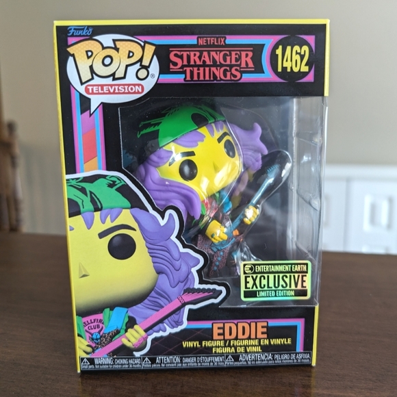 Eddie Stranger Things Funko Blacklight EE Exclusive Limited Edition 1462 - Picture 1 of 6